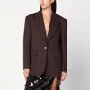 P.a.r.o.s.h Parosh  Single-breasted Brown Wool Jacket In Brown