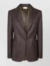 P.a.r.o.s.h Luxe Single-breasted Tailored Jacket With Classic Lapel In Brown