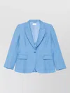 P.a.r.o.s.h Light Blue Tailored Blazer With Single-button Closure In Blue