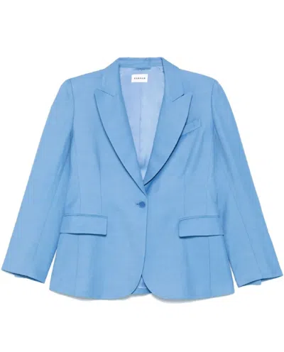 P.a.r.o.s.h Light Blue Tailored Blazer With Single-button Closure