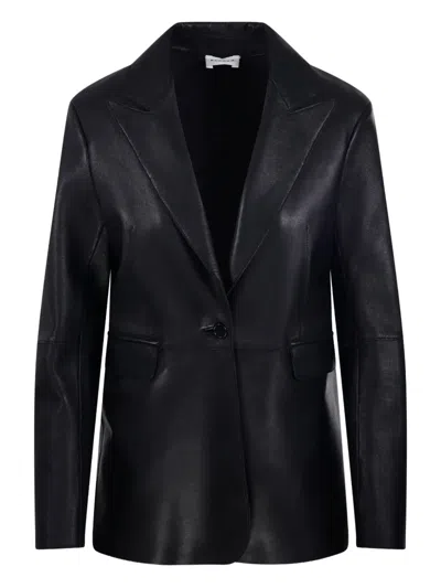 P.A.R.O.S.H SINGLE-BREASTED LEATHER JACKET