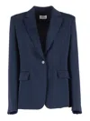 P.a.r.o.s.h Single Breasted Notch Blazer In Blue