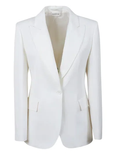 P.a.r.o.s.h Single-breasted Notched-lapel Blazer In White
