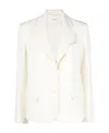 P.a.r.o.s.h Notched-lapel Fitted Blazer In White
