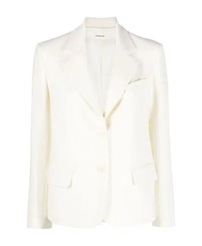 P.a.r.o.s.h Notched-lapel Fitted Blazer In White