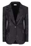 P.a.r.o.s.h Parosh Single-breasted One Button Jacket In Black