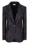 P.a.r.o.s.h Parosh Single-breasted One Button Jacket In Black