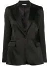 P.a.r.o.s.h Single-breasted Satin Blazer In Black