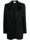 P.a.r.o.s.h Single-breasted Satin-lapels Blazer In Black
