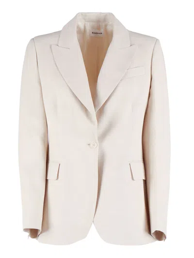 P.a.r.o.s.h Single Breasted Structured Shoulder Blazer In Multi