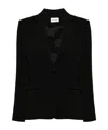 P.a.r.o.s.h Tailored Jacket Notched Lapels Long Sleeves In Black