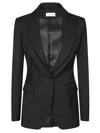 P.a.r.o.s.h Single-breasted Tailored Jacket With Classic Lapel In Black