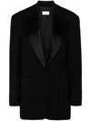 Shop P.a.r.o.s.h Single-breasted Virgin Wool Blazer In Black