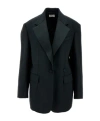 P.a.r.o.s.h Single-breasted Virgin Wool Blazer In Black