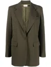 P.a.r.o.s.h Peak-lapels Single-breasted Blazer In Green