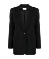 P.a.r.o.s.h Single-breasted Virgin Wool-blend Blazer In Black