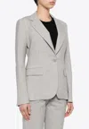 P.a.r.o.s.h Single-breasted Wool Blazer In Gray