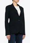 P.a.r.o.s.h Single-breasted Wool Blazer In Navy