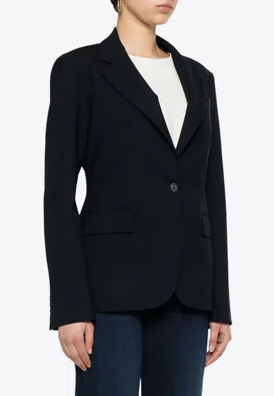 P.a.r.o.s.h Single-breasted Wool Blazer In Navy