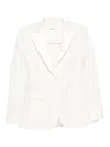 P.a.r.o.s.h Single-breasted Wool-blend Blazer In White