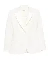 P.a.r.o.s.h Single-breasted Wool-blend Blazer In White