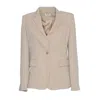 P.a.r.o.s.h Single-button Blazer With Tailored Silhouette In Sabbia In Multi