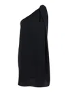 P.a.r.o.s.h Black One-shoulder Dress With Neckline In Black
