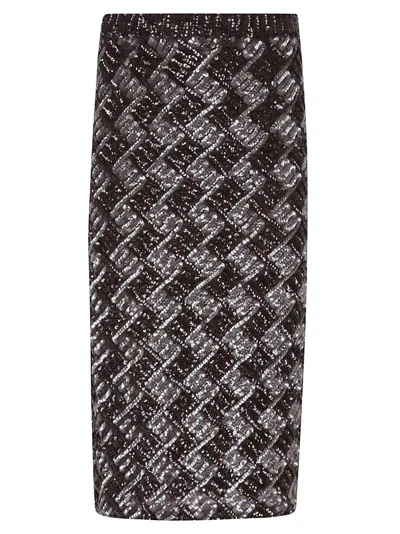P.A.R.O.S.H PAROSH SKIRT - FULL SEQUINS STRETCH