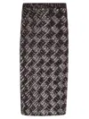 P.a.r.o.s.h Parosh Geometric Full-sequin Midi Skirt In Brown