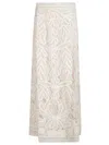 P.a.r.o.s.h Embroidered Lace Overlay Scalloped Sheer Skirt