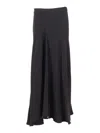 P.a.r.o.s.h High Waist Black Maxi Skirt In Black