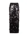 P.a.r.o.s.h Fitted Mini Skirt With Shimmering Sequin Embellishments In Black