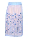 P.a.r.o.s.h Palazzo Trousers Blue In Blue