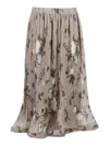 P.a.r.o.s.h P. A.r. O.s. H. Chiffon Pleated Skirt In Brown