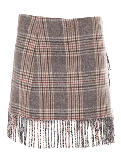 P.A.R.O.S.H TARTAN PATTERNED SKIRT