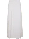 P.a.r.o.s.h Maxi Pleated Skirt In Cream