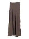 P.a.r.o.s.h Maxi Skirt With High Waist In Gold
