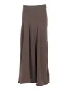 P.a.r.o.s.h Maxi Skirt With High Waist In Gray