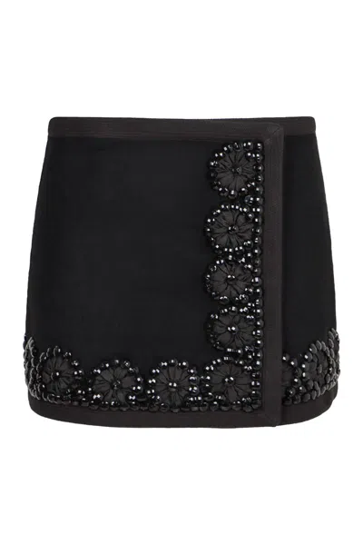 P.a.r.o.s.h . Skirt Made Of Wool In Black
