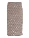 P.a.r.o.s.h Gild Skirt In White