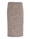 P.a.r.o.s.h Gild Skirt In White