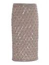 P.a.r.o.s.h Gild Skirt In White