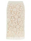 P.a.r.o.s.h Copper Midi Skirt In White