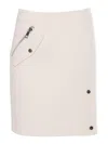 P.a.r.o.s.h Wool Midi Skirt In White