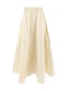 P.a.r.o.s.h Flared Design Skirt With Side Slit Pockets In Beige