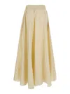 P.a.r.o.s.h Flared Design Skirt With Side Slit Pockets In Beige