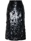 P.a.r.o.s.h Sequined Midi Skirt In Black