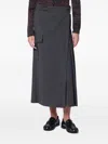 P.a.r.o.s.h . Grey Wool Wrap Skirt In Multi