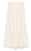 P.a.r.o.s.h Embroidered-detail Flared Maxi Skirt In Neutral
