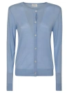 P.A.R.O.S.H SKY BLUE WOOL-SILK-CASHMERE BLEND SWEATER